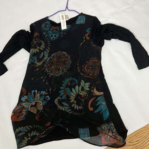 NWT CHICO’S HERITAGE WOVEN FRONT TOP‎ SIZE 00 - Picture 7 of 8